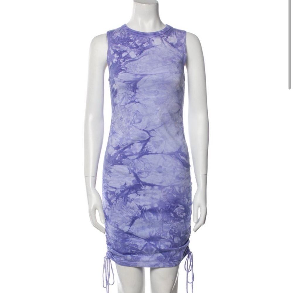 Cotton Citizen Purple Ruched Mini Dress